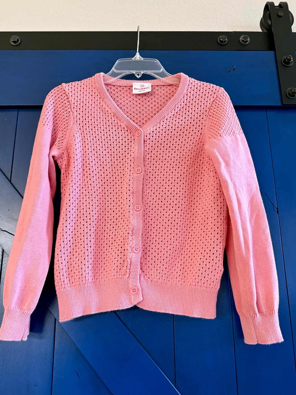 Girls Hanna Andersson Pink Cardigan, size 140/10